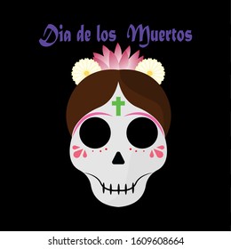 Dia de los muertos poster. Mexican celebration - Vector illustration design