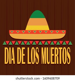 Dia de los muertos poster. Mexican celebration - Vector illustration design