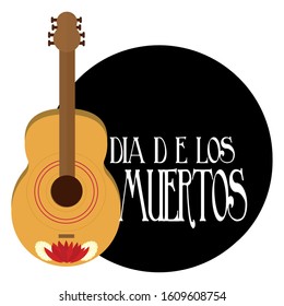 Dia de los muertos poster. Mexican celebration - Vector illustration design