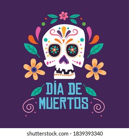 Dia De Los Muertos Poster. Day Of The Dead - Vector
