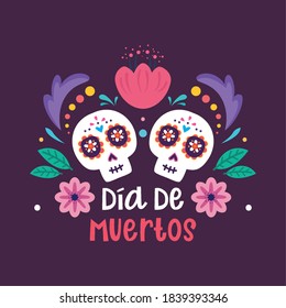 Dia de los muertos poster. Day of the Dead - Vector