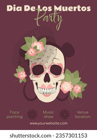 Dia De Los Muertos poster. Vector