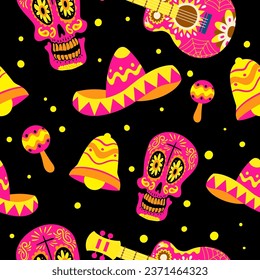 Dia de Los Muertos Nahtloses Design