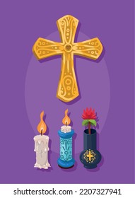 dia de los muertos set icons