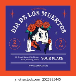 Dia De Los Muertos Social Media Post