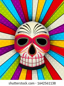 Dia de los muertos sugar skull vector graphic