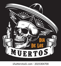 Dia de  los muertos t-shirt design, vector file.