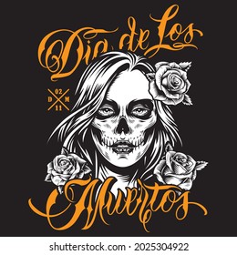 Dia de  los muertos t-shirt design, vector file.