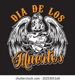 Dia de  los muertos t-shirt design, vector file.