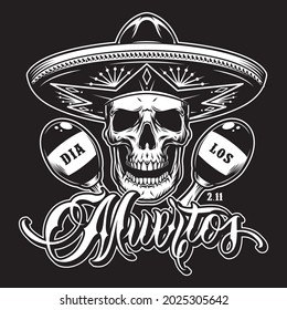 Dia de  los muertos t-shirt design, vector file.