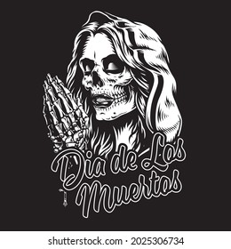 Dia de  los muertos t-shirt design, vector file.