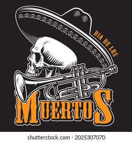 Dia de  los muertos t-shirt design, vector file.