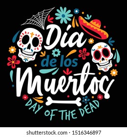 Dia de los Muertos Vector Illustration Background Banner