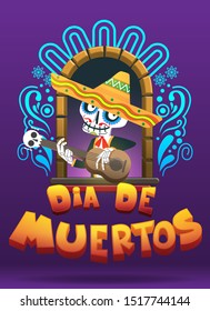 Dia de los muertos vector illustration, day of the dead