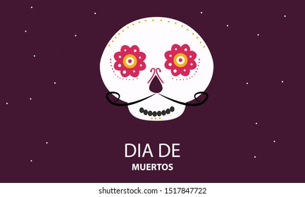 Dia de muertos background design Vector