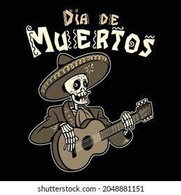 Dia de Muertos Celebrate Cartoon Vector