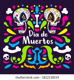 Dia de Muertos, Day of Dead fiesta celebration