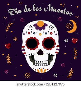 dia de muertos. day of the dead. ornament with that skull.