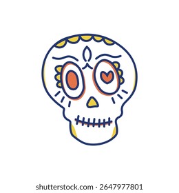 Dia de Muertos Dia do Ícone de Caveira Decorativa Morta
