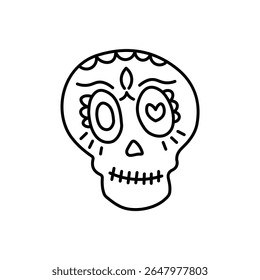 Dia de Muertos Dia do Ícone de Caveira Decorativa Morta