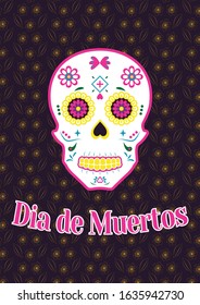 Dia de Muertos - Floral pattern. Day of the Dead