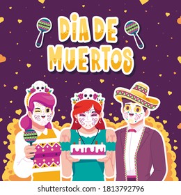 dia de muertos illustration background
