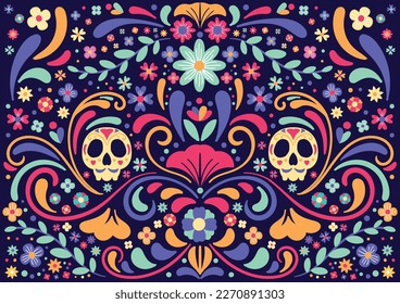 Dia de Muertos Mexican background