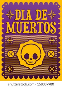 Dia de Muertos - Mexican Day of the death spanish text vector decoration - lettering