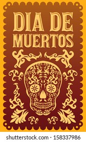 Dia de Muertos - Mexican Day of the death spanish text vector decoration - lettering