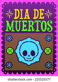 Dia de Muertos - Mexican Day of the death spanish text vector decoration