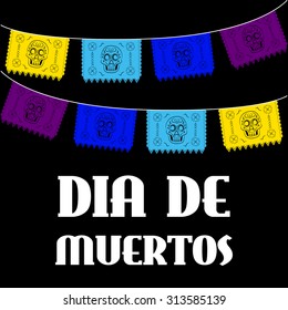 Dia de Muertos - Mexican Day of the death spanish text. decoration