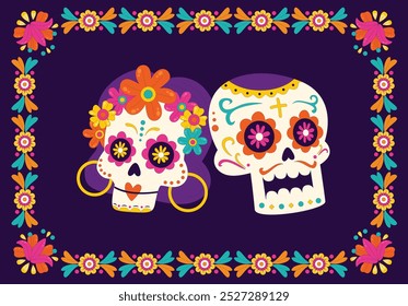 Calaveras de la tradición mexicana Dia de muertos