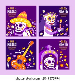 Dia De Muertos Social Media Post Collection