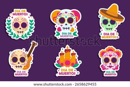 Dia de Muertos Sticker Set Collection