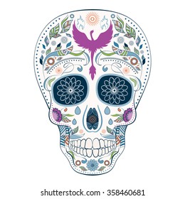 Dia de Muertos Tattoo Skull Ornate Day of The Dead