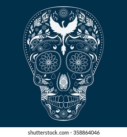 Dia de Muertos Tattoo Skull Ornate Day of The Dead