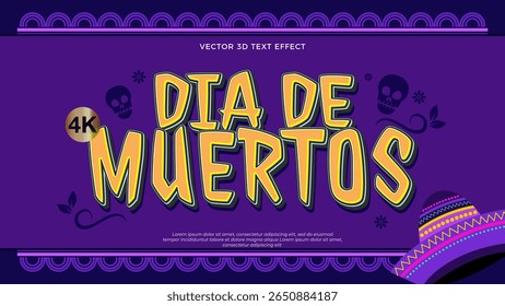 Dia de muertos text effect