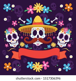 Dia de Muertos Vector Illustration