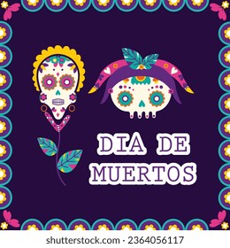 diseño gráfico vectorial de dia de muertos