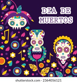 dia de muertos vector illustration design