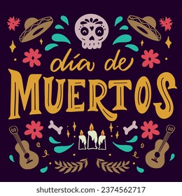 Dia de Muertos Ilustración y Lettering 