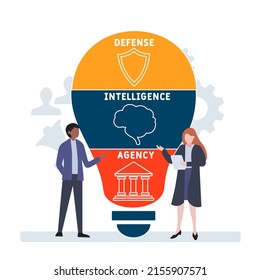 DIA - Defense Intelligence Agency acronym. business concept background. vector illustration concept with keywords and icons. lettering illustration with icons for web banner, flyer, landing pag