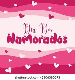 Dia Dos Namorados Hand Drawn Vector illustration