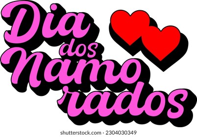 Dia dos Namorados, Romantic Vectorial Illustration for Brazilian ss