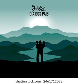 Dia Dos Pais vector. Father's Day vector.