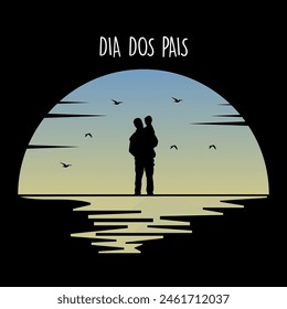 Dia Dos Pais vector. Father's Day vector.