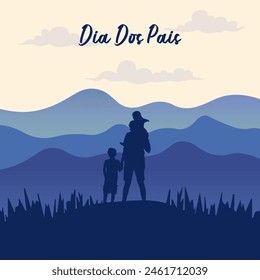 Dia Dos Pais vector. Father's Day vector.