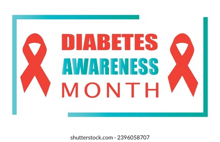 Monat der Diabetes-Bewusstseinsbildung. Vektorvorlage für Banner, Grußkarte, Kreative Illustration im Stile flach..eps