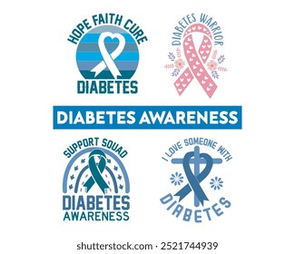 Diabetes Awareness I Wear Blue Para Diabetes Awareness Crush Tipo 1 Diabetes Luchamos Juntos Diabetes Warrior Noviembre Llevamos Blue Hope Faith Cure