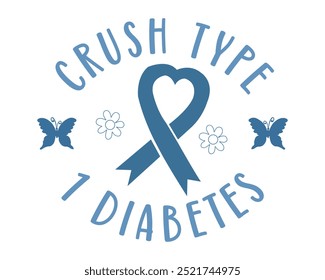 Diabetes Awareness I Wear Blue Para Diabetes Awareness Crush Tipo 1 Diabetes Luchamos Juntos Diabetes Warrior Noviembre Llevamos Blue Hope Faith Cure